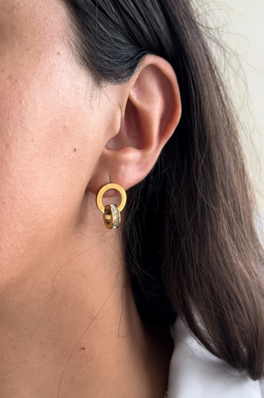 18-Karat Gold Vergoldetes Luxusset Ohrringe, Kette, Armband