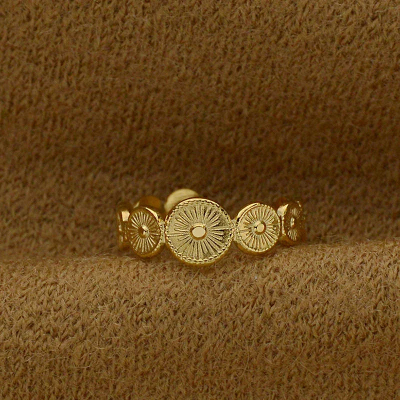 18-Karat Gold Vergoldeter Vintage-Stil Ring