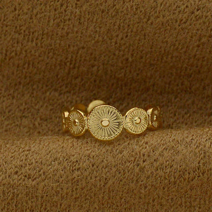 18-Karat Gold Vergoldeter Vintage-Stil Ring