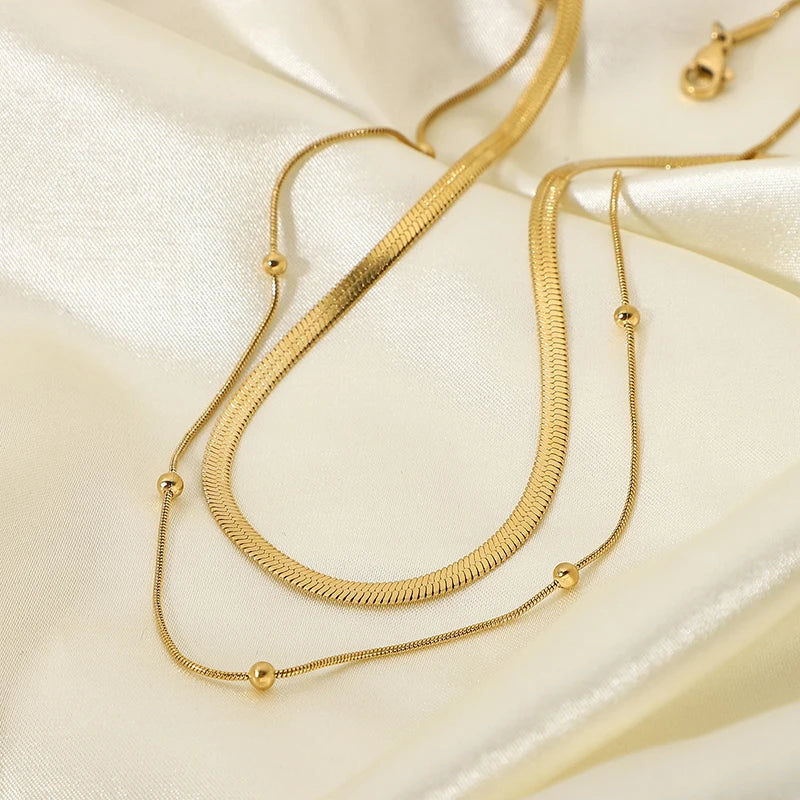 18 Karat vergoldete Zweibeinkette