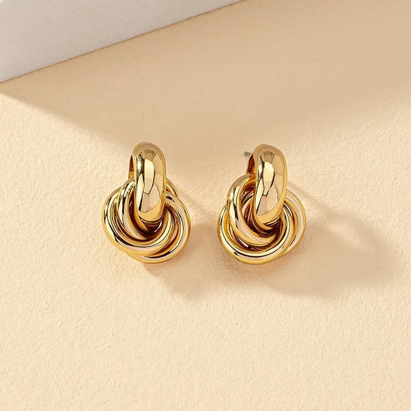 18 Karat vergoldete Knotenohrringe
