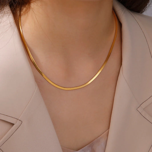 18 Karat vergoldete Choker-Halskette in verschiedenen Größen