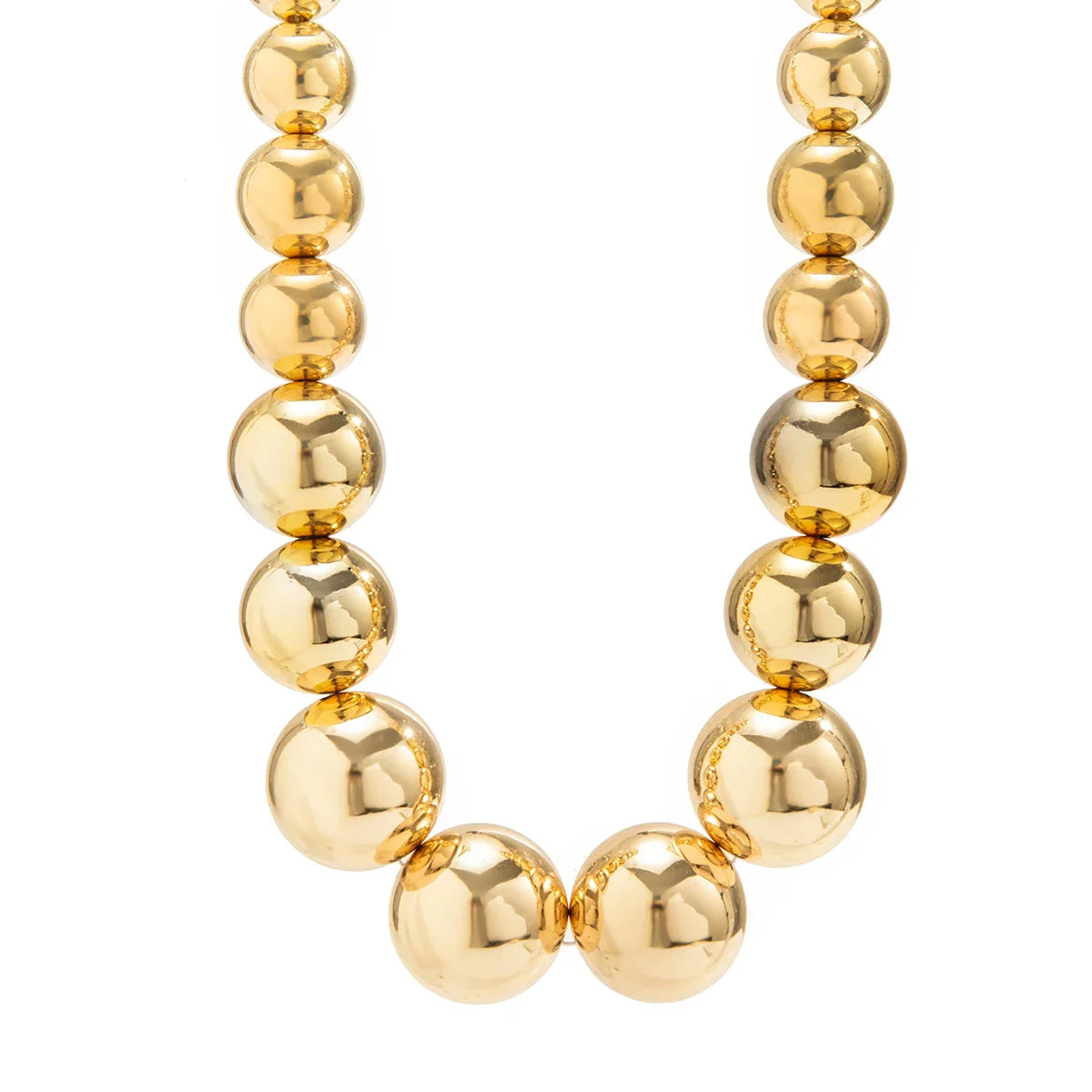 18 Karat vergoldete perlenförmige Choker-Halskette