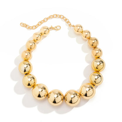 18 Karat vergoldete perlenförmige Choker-Halskette