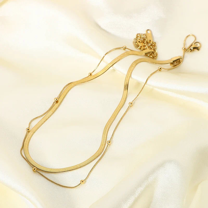 18 Karat vergoldete Zweibeinkette