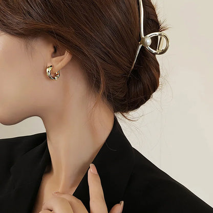 18 Karat Gold vergoldete trendige Ohrringe