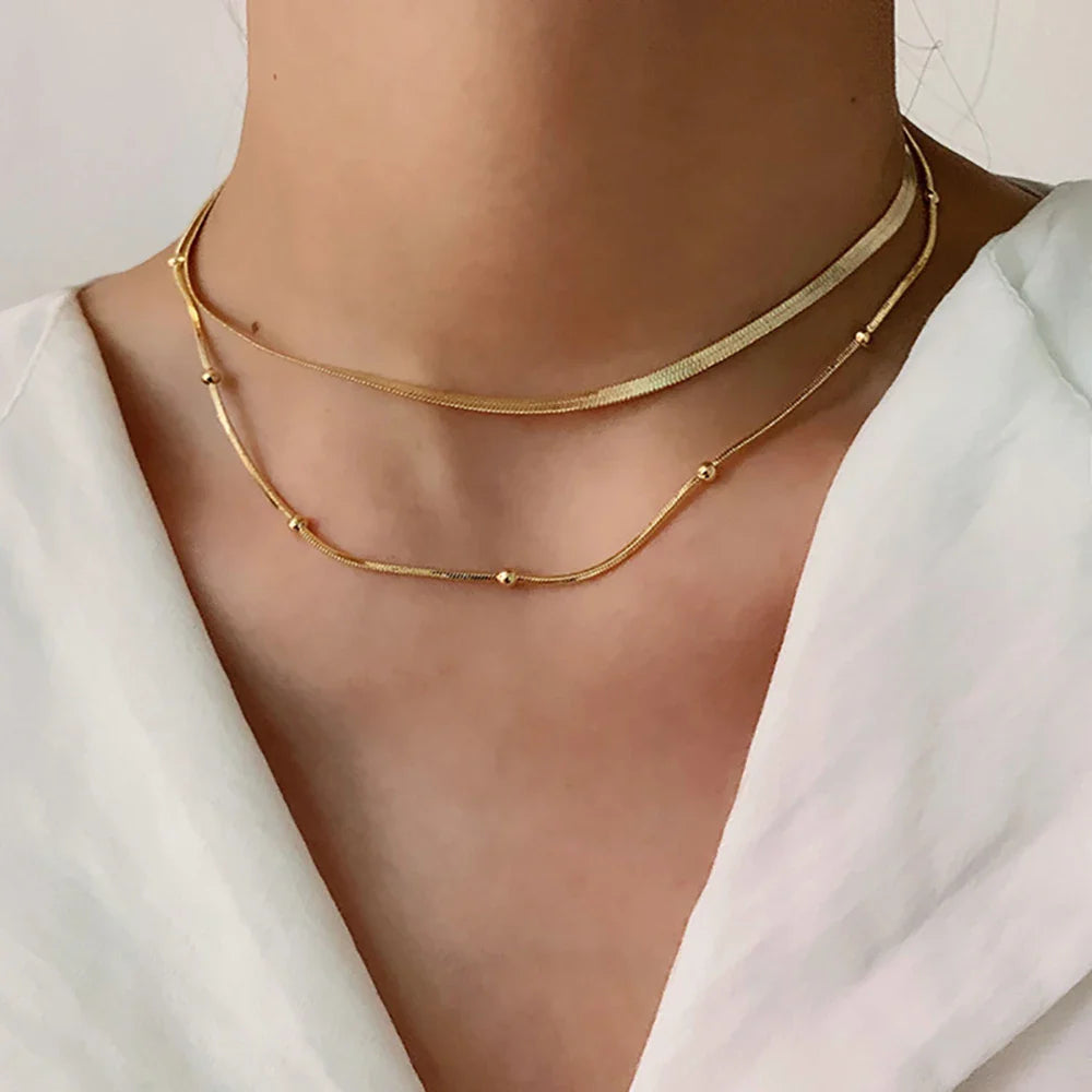 18 Karat vergoldete Zweibeinkette