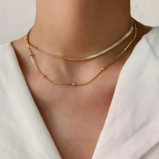 18 Karat vergoldete Zweibeinkette