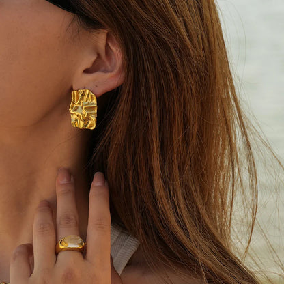 18-Karat Gold Vergoldete Ohrringe