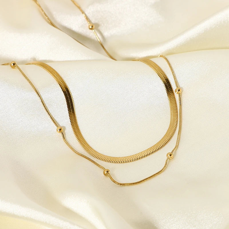 18 Karat vergoldete Zweibeinkette