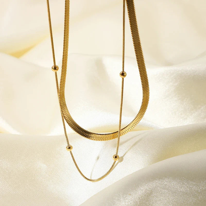 18 Karat vergoldete Zweibeinkette