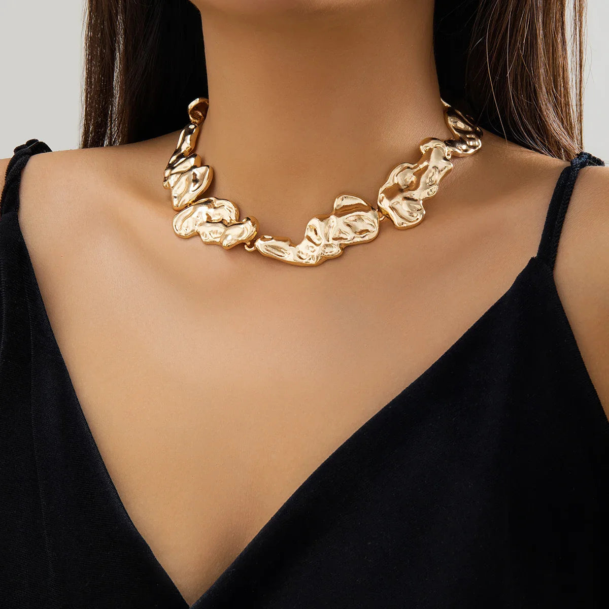 Schwere Kette mit 18 Karat Goldauflage