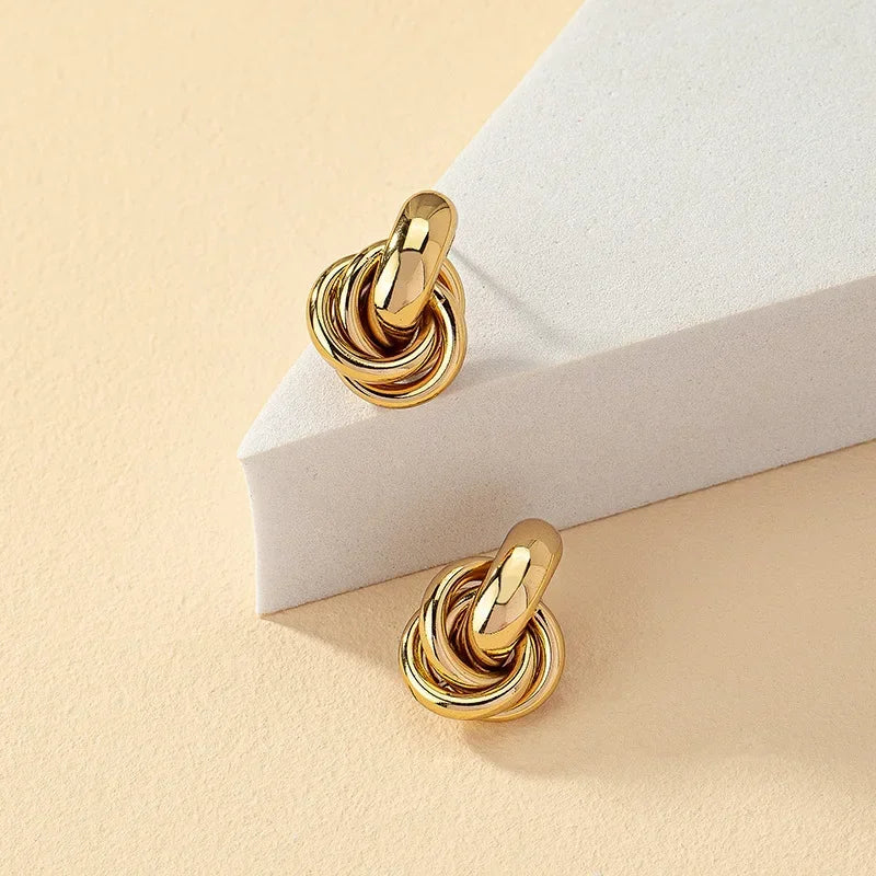 18 Karat vergoldete Knotenohrringe