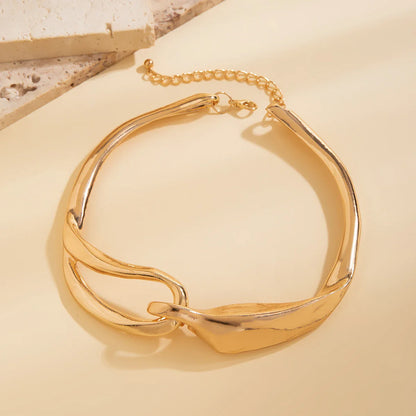 18 Karat vergoldete moderne Choker-Halskette