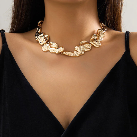 Schwere Kette mit 18 Karat Goldauflage