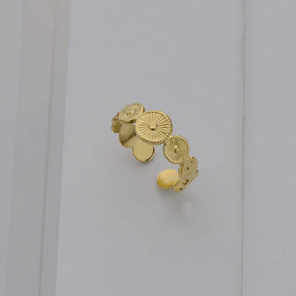 18-Karat Gold Vergoldeter Vintage-Stil Ring