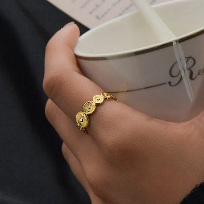 18-Karat Gold Vergoldeter Vintage-Stil Ring