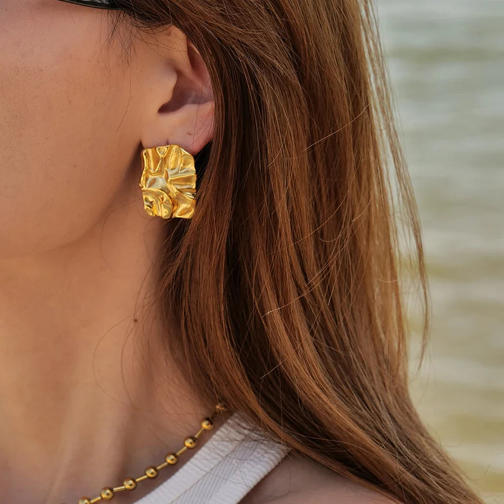 18-Karat Gold Vergoldete Ohrringe