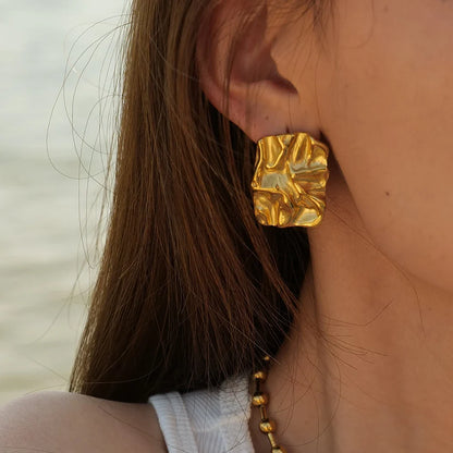 18-Karat Gold Vergoldete Ohrringe