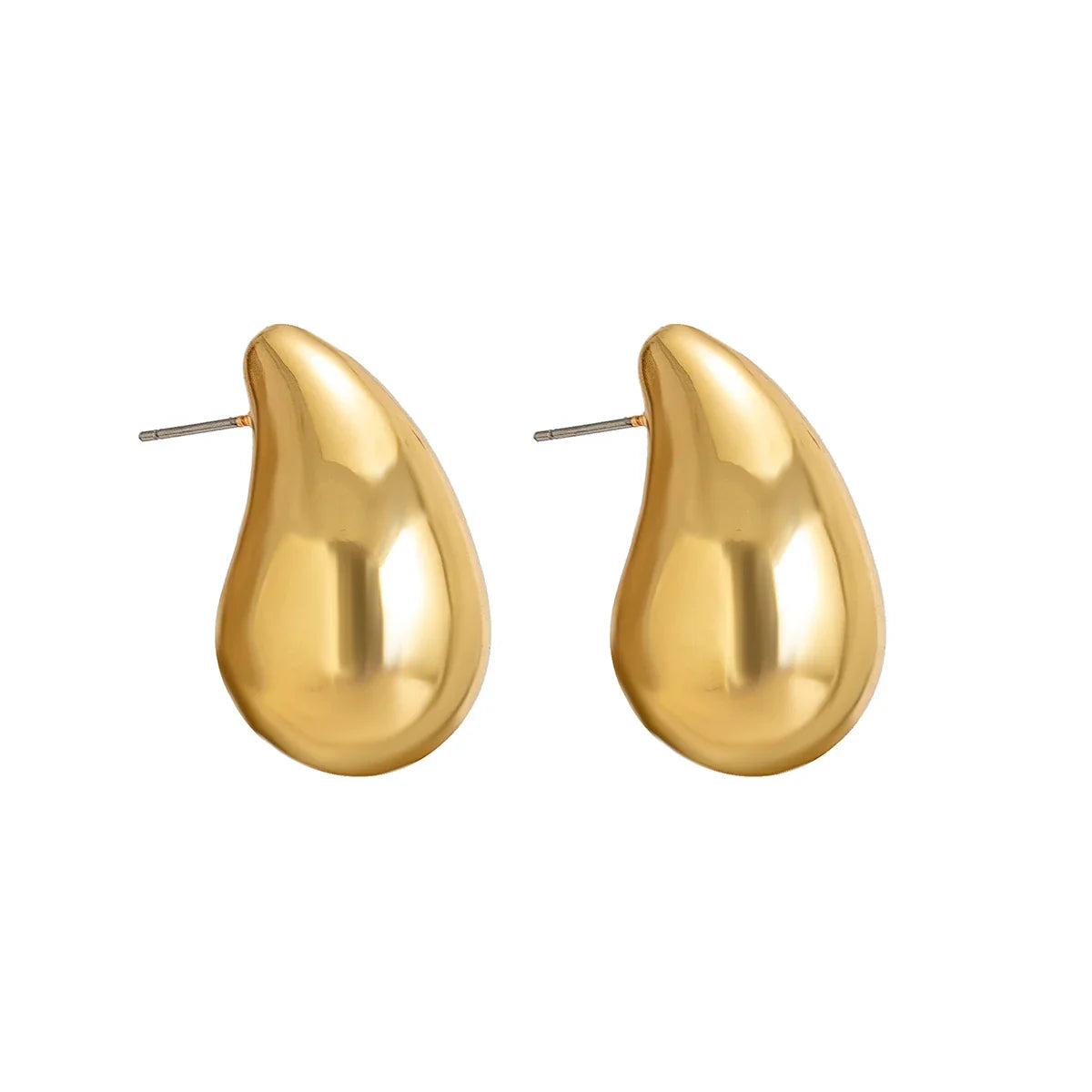 18 Karat vergoldete Tropfenform-Ohrringe
