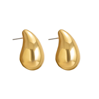 18 Karat vergoldete Tropfenform-Ohrringe