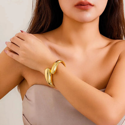 18-Karat Gold Vergoldetes Luxuriöses Tropfenarmband