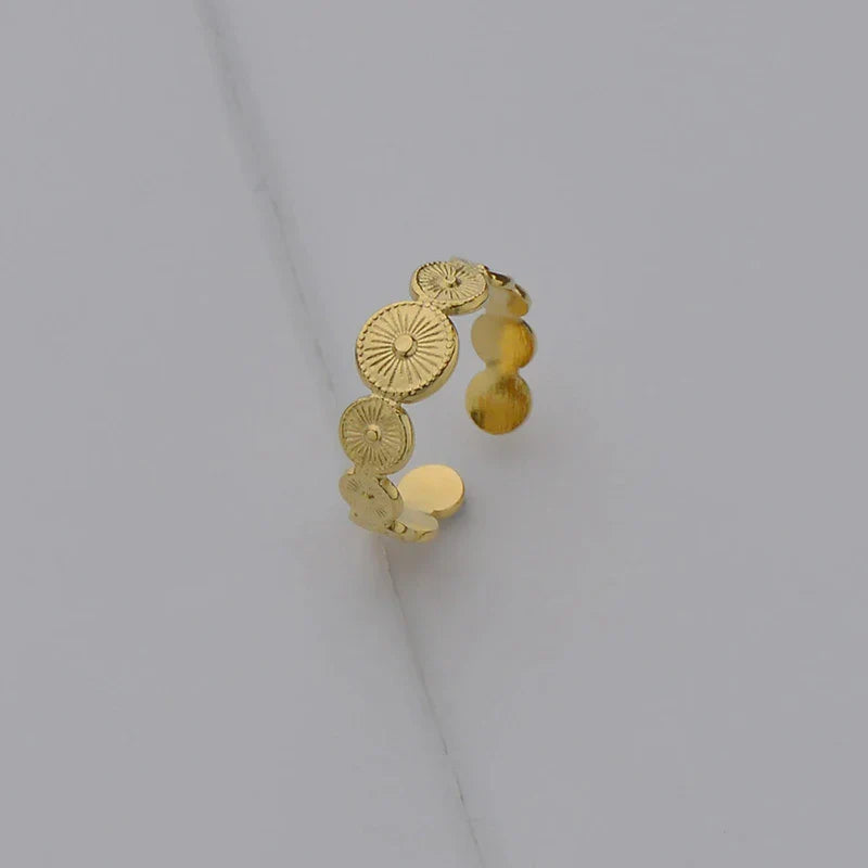 18-Karat Gold Vergoldeter Vintage-Stil Ring