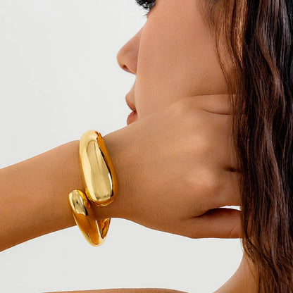 18-Karat Gold Vergoldetes Luxuriöses Tropfenarmband