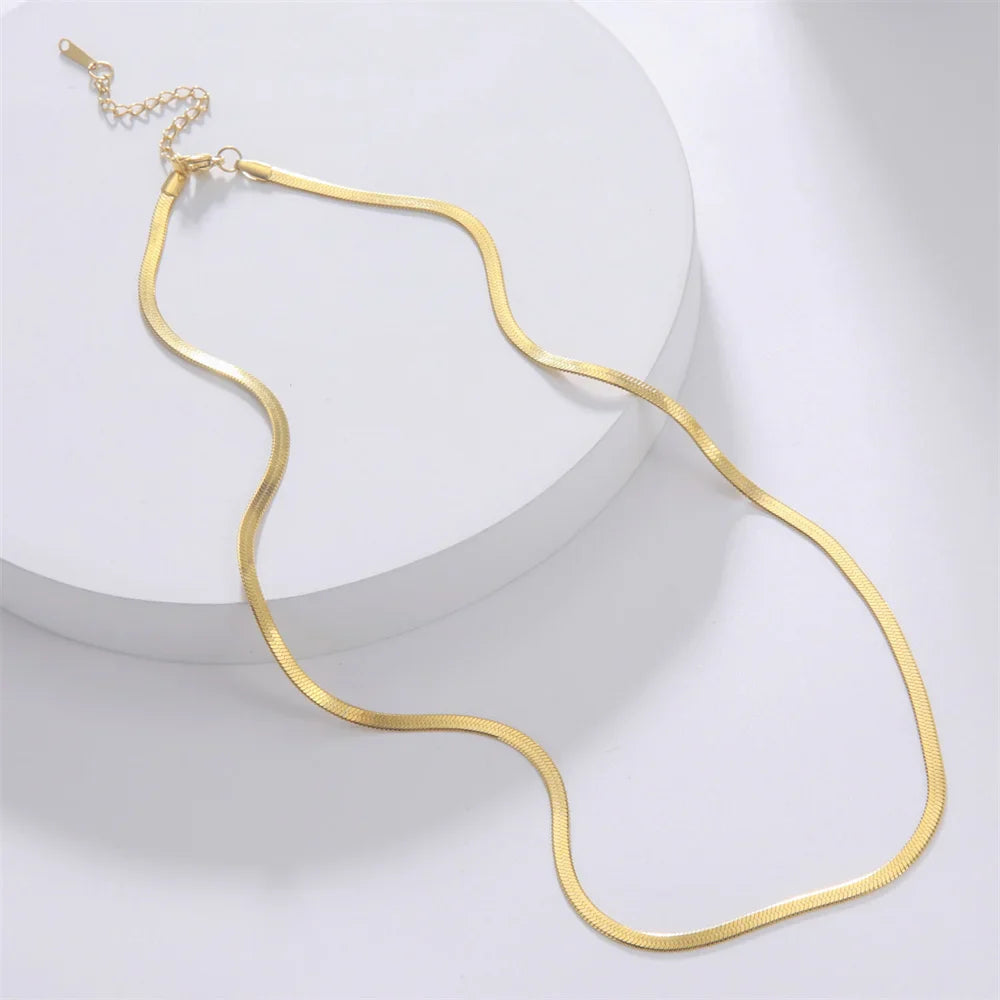 18 Karat vergoldete Choker-Halskette in verschiedenen Größen