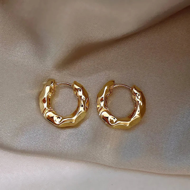 18 Karat Gold vergoldete trendige Ohrringe