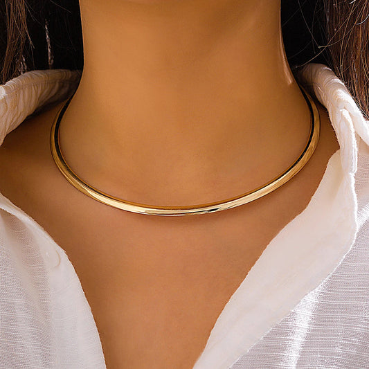 18 Karat vergoldete Choker-Halskette